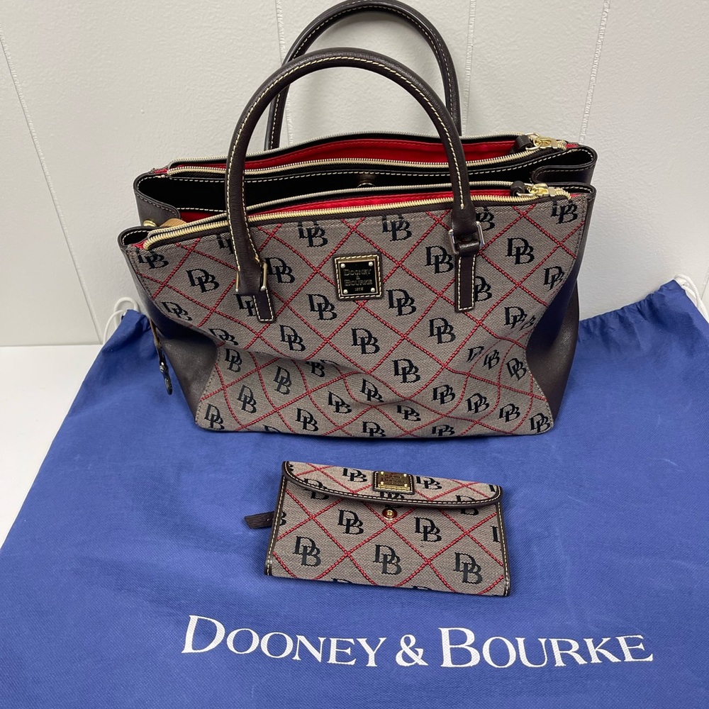 Dooney & Bourke Willa zip satchel With wallet and dust bag